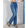 Women Fashion Slim Fit Jeans Hot Sale Girls High Waist Casual Denim Trousers Lady Classic Stretch Thin Bell Bottom Pants. 