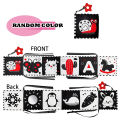 Baby Soft Cloth Books, High Contrast Black and White Crinkle Washable Foldable, Sensory Educational Toy, Perfect Birthday . 