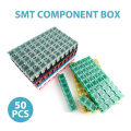 50Pcs/Set SMD SMT Electronic Component Container Mini Storage Boxes kit desk organizer. 