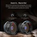APEXEL 10-20X Zoom Macro Lens  HD Micro Phone Camera Lenses Support Eye Macro Photography for iPhone  all Smartphones. 