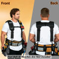 Tool Belt Suspenders Construction Bag Suspenders Padded Work Belt Suspenders for Carpenter/Electrician/Roofing/Farmer Work.
