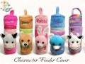 Character Feeder Cover For Baby Feeding Bottle soft Plush Pouch Cover. 