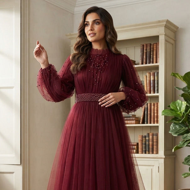Irani%20Style%20Georgette%20One%20Piece%20Kurti%20Gown%20China%20A%20Soft%20Net%20Design%20For%20Girls%20And%20Women%20Elegant%20Outfit%20-%20Image%203