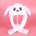 Glowing Rabbit Hats Children Plush Hat After Pressing The Paw The Ear Can Move Hair Band Decoration Prop Cosplay Adult Cute Hat.