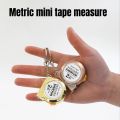 Portable mini tape measure Small household measuring tape retractable 2m Mild steel key chain tape measure Mini measuring tools. 