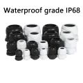 PG Series Waterproof Cable Gland Cable entry IP68 White Black Nylon Plastic Connector PG7/9/11/16 PG19/21/36/ PG21/24/25/29.