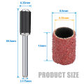 CMCP 11-102pcs Sanding Drum Kit 80 100 120 Grit Sanding Bands with Mandrels for Dremel Sleeves For Electric Mini Angle Grinder. 