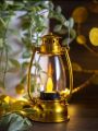  Vintage Wind Lamp, LED Candle Light Small Night Light Camping Light Bedside Hanging Light Table Light Atmosphere Light Electronic Candle Light (With 3 Pieces AG13 Battery Powered). 