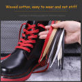 1 Pair Shoelaces 0.8 CM Waxed Cotton Width Flat Waterproof Shoe Laces Unisex Boots Casual Sneakers Shoelace Leather Shoe Lace. 