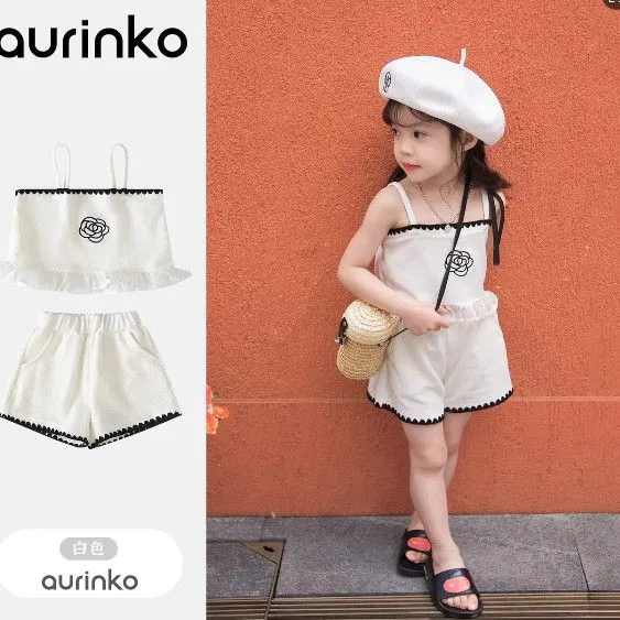 Children's%20Sets%20Floral%20Embroidered%20Strappy%20Top%20+%20Shorts%202-Piece%20Set%20Summer%20Kids%20Clothes%20Girls%20Kids%20Clothes%20Girl%20Clothes%20-%20Image%203