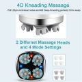 4D Scalp Massager Electric Scalp Brush Neck Shoulder Care Red Blue Light Hair Massager IPX7 Waterproof Wireless Head Massager. 
