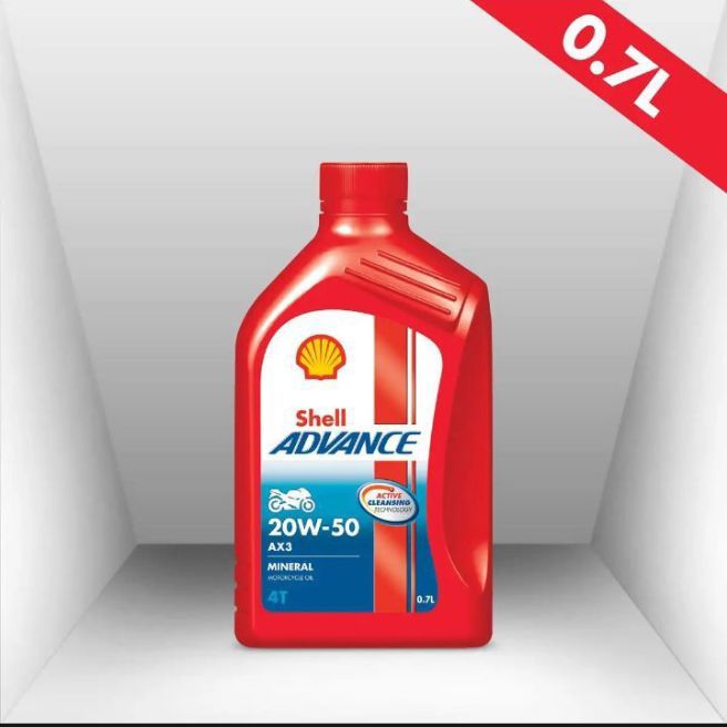 Shell Advance A×3 (20W-50) 0.7 Liter , Mineral , Motorcycle Oil , Bike Oil , 70c Bike Oil , Shell Oil/ With Affordable Price