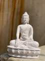 5.5 inches Buddha Statue White, Shakyamuni Buddha Statue for Home Office Decoration Religious Gift Items. 