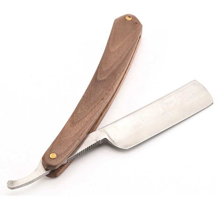 YINTAL%20Blank%20Men%20Shaving%20Straight%20Razor%20Classic%20Pure%20Beech%20Wood%20Handle%20Barber%20Razors%20Sharpened%20Preliminary%20Knife%20Razor%20-%20Image%205