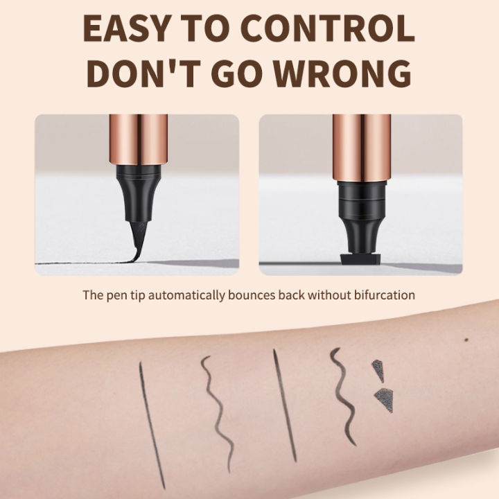 O'CHEAL%20Eyeliner%20Stamp%20Black%20Liquid%20Eyeliner%20Pen%20Waterproof%20Fast%20Dry%20Dual%20Head%20Eye%20Liner%20Pencil%20Make-up%20for%20Women%20Cosmetics%20Tool%20-%20Image%204