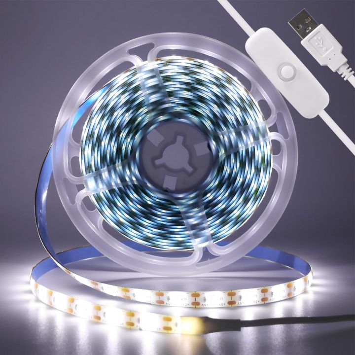 Led Strip Light Button 5V LED Strip Lights USB Flexible Ribbon Tape Light 60 LEDs/m SMD3528 ...