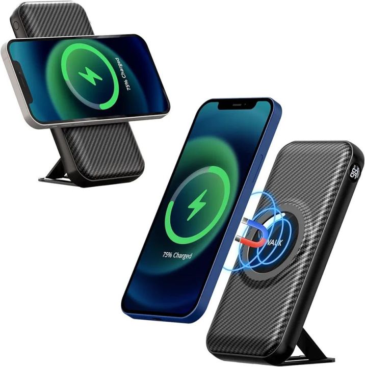 iWALK Magnetic Wireless Portable Charger Power Bank, 20000mAh with 7.5W Wireless Charging and 20W USB C Power Delivery Battery Pack, Smart LED & Kickstand, Only Compatible with iPhone 14/13/12 Series