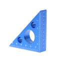 Aluminum Woodworking Carving Square Angle Ruler; Precision Right Angle Marking Tool; 45/90 Degree. 