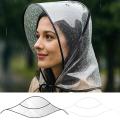 Clear Reusable Waterproof Rain Hat with Wide Brim for Women Lady Outdoor Travel Hiking Gardening Shopping Beach Wind Protection.