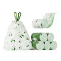 10/50/100PCS Kitchen Bathroom Disposable Drawstring Garbage Bag Printed Thickened Portable Garbage Bag Cartoon Home. 