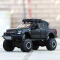 1:32 Scale Raptor F-150 BigFoot Pickup Car Model Toy Pull Back Sound&Light Off Road Truck Models Collection Gifts For Kids. 