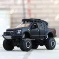 1:32 Scale Raptor F-150 BigFoot Pickup Car Model Toy Pull Back Sound&Light Off Road Truck Models Collection Gifts For Kids. 