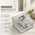 Makeup Organizer Acrylic Multi Grid Storage Rack Cosmetic Shelf Make Up For Dressing Table Bathroom Perfume Beauty Tool Organizers Space Saver Box. 