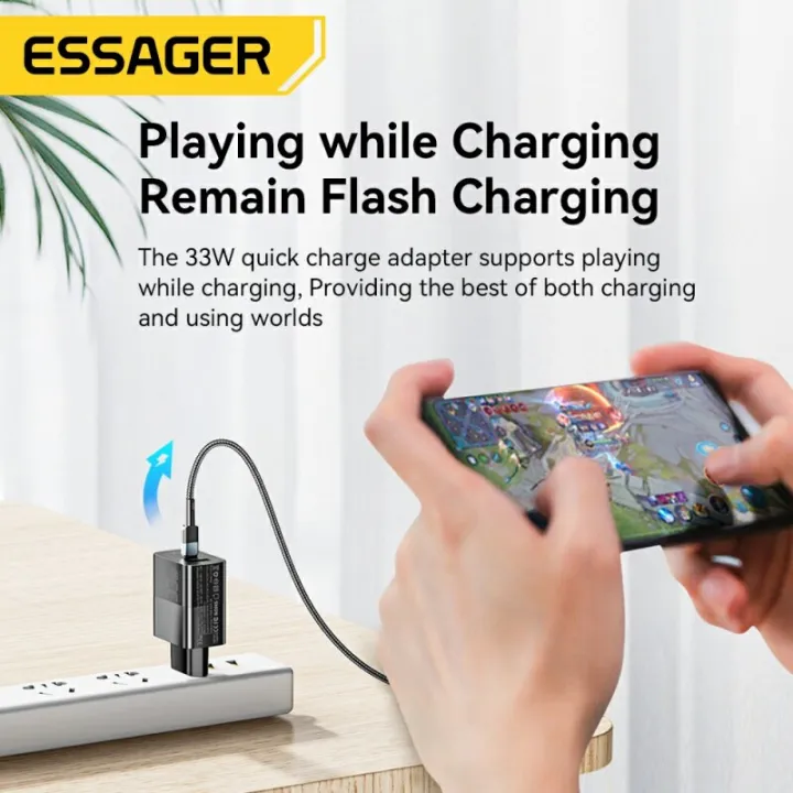 Essager%20USB%20C%20Charger%2033W%20GaN%20Type%20C%20PD%20Fast%20Charging%20For%20iPhone%2014%2013%2012%2011%20Pro%20Max%20XS%208%20P%20For%20iPad%20Pro%20Air%20iPad%20Mini%20-%20Image%202