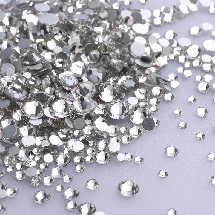 1440Pcs%20Mix%20Size%20Glass%20Flatback%20Rhinestone%20Glitter%20Crystal%20AB%20Round%20Diamond%20Non%20Hotfix%20Glue%20On%20Stone%20for%20DIY%20Nail%20Art%20Decoration%20-%20Image%204