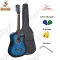 38" Acoustic Box Guitar with Bag & Accessories. 