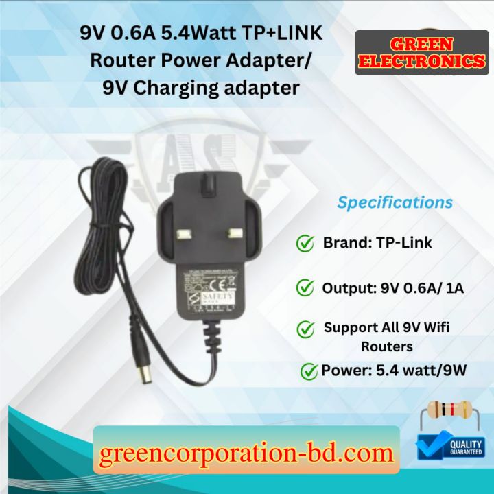 9V%201A%205.4Watt%20TP+LINK%20Router%20Power%20Adapter/9V%20charging%20adapter%20-%20Image%203
