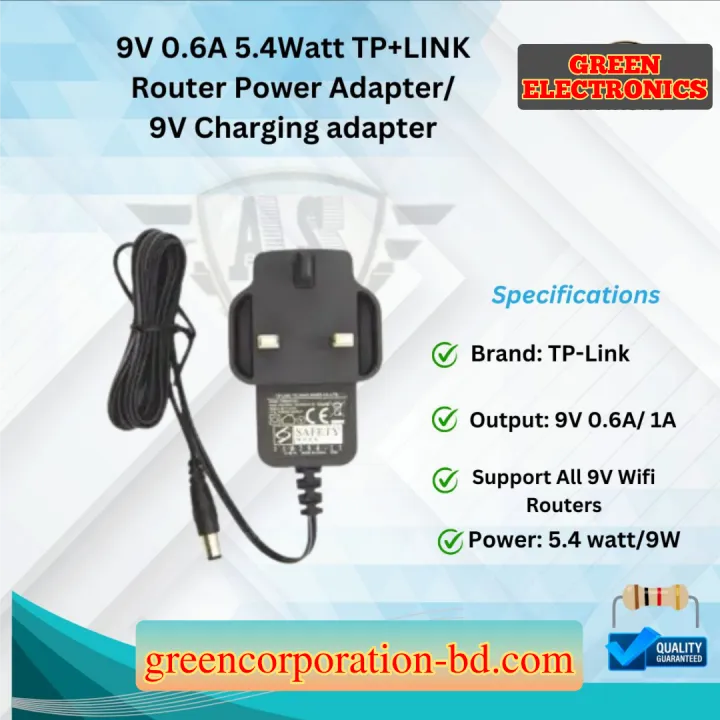 9V%201A%205.4Watt%20TP+LINK%20Router%20Power%20Adapter/9V%20charging%20adapter%20-%20Image%203