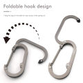 Titanium D-type Hook Carabiner Outdoor Backpack Tools Camping Climbing Buckle Fishing Hook Keychain Lock Buckle Snap Clip. 