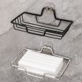 Stainless Steel Wall Mounted Soap Holder No Drill Bathroom Hanger Holds 2 Soaps  for Halloween Christmas Home Use. 
