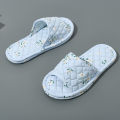 Indoor Slippers Soft Cotton Floral Floor Shoes Fashion Flower Slippers Antislip Home Slippers Bedroom Shoes.