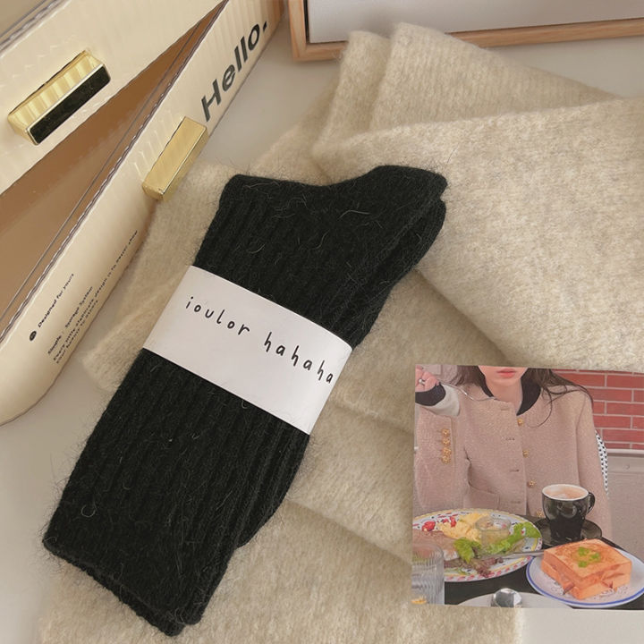 New%20Winter%20Socks%20Women%20Cashmere%20Wool%20Thicken%20Warm%20Women%20Socks%20Sox%20Japanese%20Fashion%20Harajuku%20Solid%20Color%20Thermal%20Long%20Socks%20-%20Image%205