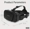 Shinecon G10 New 3D Virtual Reality Gaming Glasses Headset for 4.5-7.0 Inch Smartphones VR Full-Screen Helmet with Adjustable Googles - high resolution lenses. 