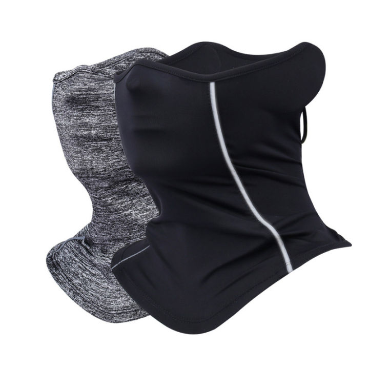 Reflective Nigh Riding Half Face Mask Summer Ice Silk Sunscreen Dust-proof Neck Collar Scarf Sports Bandana Balaclava Men Women