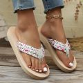 Summer 2026 Beach Fashion Floral Clip Toe Slippers Women Plus Size 36-45 Platform Flip Flops Women Non Slip Sandals Shoes Woman. 