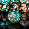 Butterfly Dice Liquid Core DND Dice Set, Sharp Edged Dice for Dungeons and Dragons, Handmade RPG Resin Dice, RPG D&D Dice. 