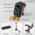 NATO Clamp Quick Release NATO Rail Clamp W 1/4 3/8 Threaded Hole for ARRI Locating Pin Video Light Microphone Monitor Magic Arm. 