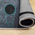 VIKAMA Welcome Mat Gray Outdoor Carpet Black Cat Carpet Crystal Velvet Non-Slip Mat Rug For Bedroom Living Room Carpet. 