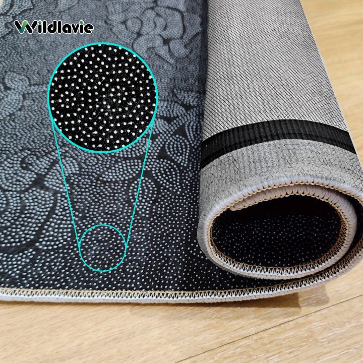 VIKAMA%20Welcome%20Mat%20Gray%20Outdoor%20Carpet%20Black%20Cat%20Carpet%20Crystal%20Velvet%20Non-Slip%20Mat%20Rug%20For%20Bedroom%20Living%20Room%20Carpet%20-%20Image%204