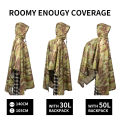 Outdoor Breathable Camouflage Poncho Jungle Tactical Raincoat Birdwatching Hiking Hunting Ghillie Suit Travel Rain Gear.