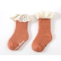 2/1 Pairs Girl Socks Ruffle Baby Spring Summer Children's Princess Socks Lace Cotton Medium Tube Autumn Girl Socks Baby. 