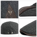 British Retro Beret Hat For Men Winter Thick Warm Woolen Newsboy Cap Fashion Outdoor Casual Cap.