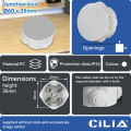 CILIA 1pc Waterproof Junction Box, IP55 Outdoor Electrical Box, Durable PC Plastic Enclosure for Indoor/Outdoor Use, No Openi. 