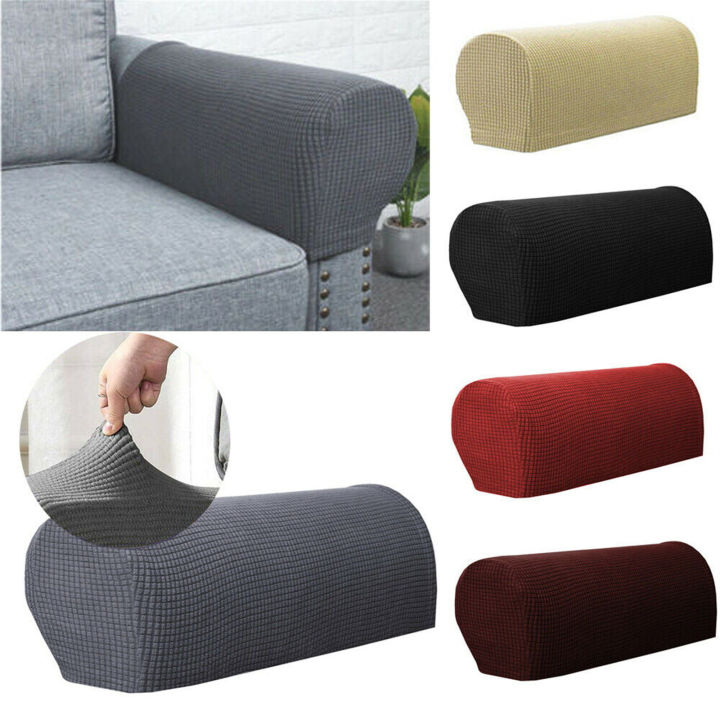 2PCS/SET Sofa Armrest Covers Fleece Premium Armrest Covers Stretchy Chair Sofa Couch Arm Protector Stretch to Fit