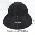 Women Wide Brim Sun Protection Visor Sun Hat, Anti-UV Lightweight Breathable Foldable Beach Hat For Outdoor Sport Cycling Drive. 