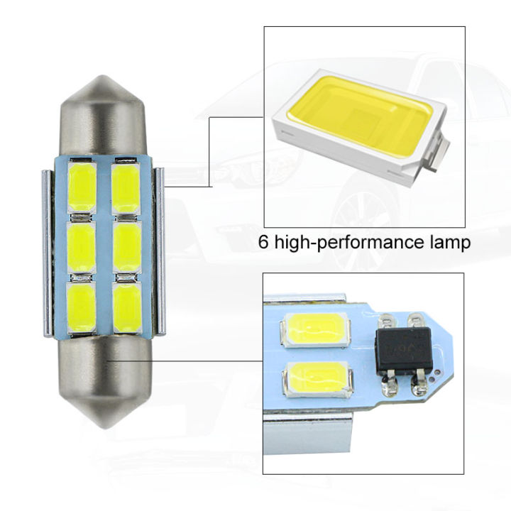 4x%20for%20VW%20Bora%20Caddy%20Golf%20III%20V%20Jetta%20NUMBER%20PLATE%20LIGHT%20LED%2039mm%20c5w%20for%20Samsung%206-SMD%20Error%20Free%20%20White%20and%20Crystal%20Blue%20-%20Image%203